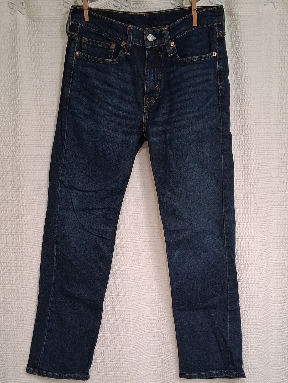 Mens Levi's 514 Straight Fit Dark Blue Jeans 29 X 30